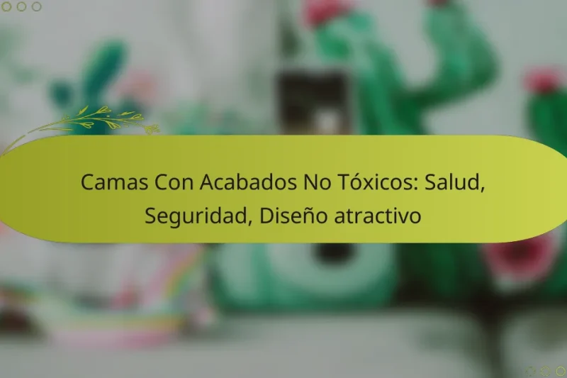 Camas Con Acabados No Tóxicos: Salud, Seguridad, Diseño atractivo