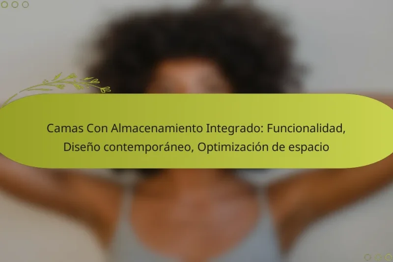 Camas Con Almacenamiento Integrado: Funcionalidad, Diseño contemporáneo, Optimización de espacio