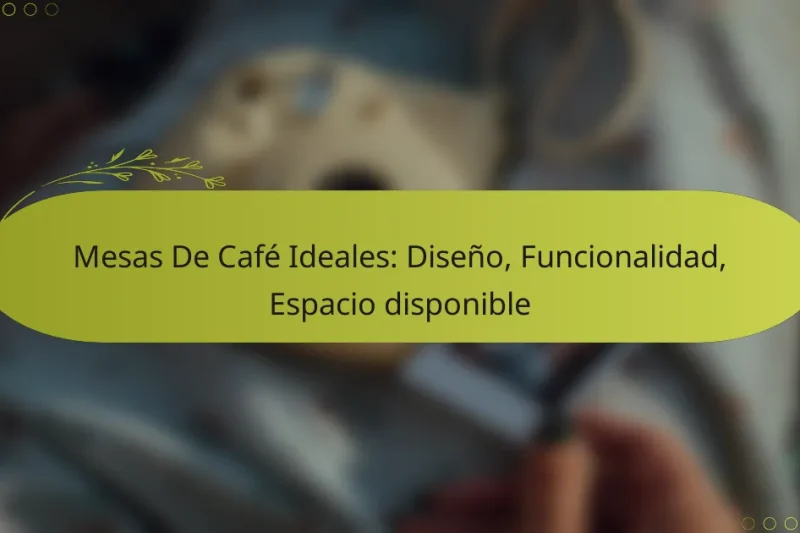 Mesas De Café Ideales: Diseño, Funcionalidad, Espacio disponible