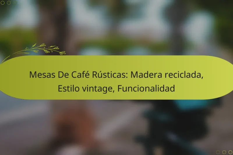 Mesas De Café Rústicas: Madera reciclada, Estilo vintage, Funcionalidad