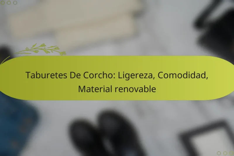 Taburetes De Corcho: Ligereza, Comodidad, Material renovable